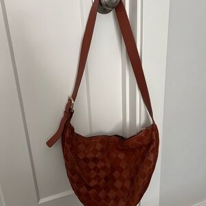 Anthropologie Tan Woven Shoulder Bag